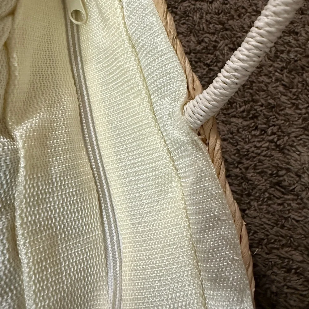 Colorful Woven Tote Bag with Rope Handles